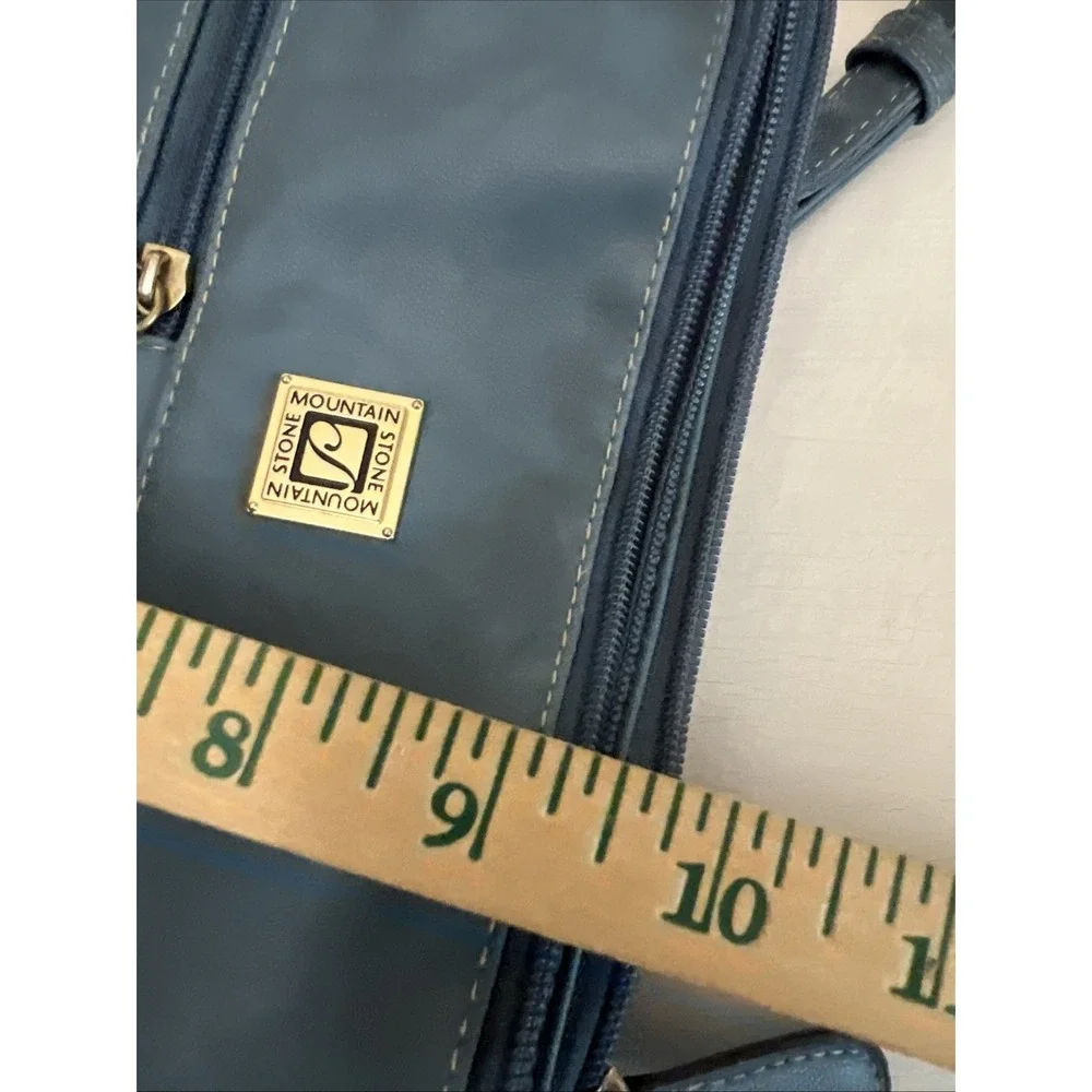 Stone Mountain Faux leather Crossbody Blue Purse Bag